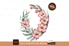Pink gladiolus floral wreath botanical Product Image 1