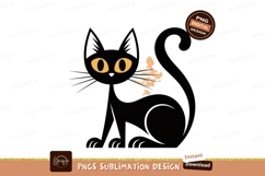 Black cat with yellow eyes and spots image Product Image 1