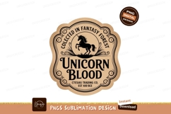 Unicorn blood fantasy forest label image Product Image 1