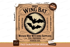 Dried wing bat wicked witch supplies Halloween vintage Product Image 1