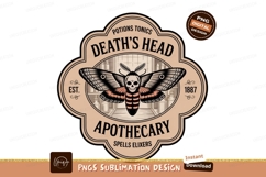 Death Head Moth Apothecary Emblem skull Product Image 1