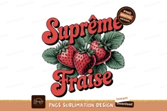 Supreme Strawberry Fruit Design green leaves Product Image 1