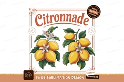 Citronnade lemons and flowers leaves branches Product Image 1