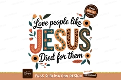 Jesus floral text art orange Product Image 1