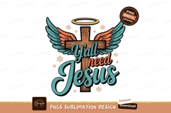 Cross wings halo text religious Product Image 1