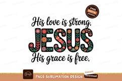 Jesus floral letters flowers colorful Product Image 1