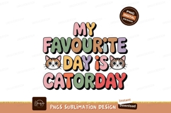 My favourite day is cat urday kitten cute Product Image 1