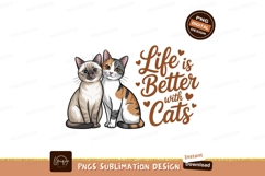 Two cats text feline domestic Product Image 1