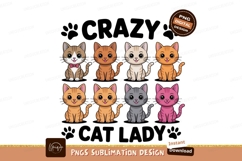Cute cats crazy cat lady kittens cartoon Product Image 1