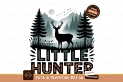 Majestic deer standing by moonlit forest lake night Product Image 1