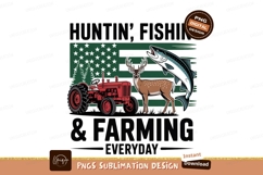 Deer tractor fish american flag image Product Image 1