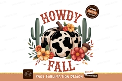 Cow print pumpkin cactus flowers acorn image Product Image 1