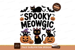 Black cats pumpkins Halloween spooky meow Product Image 1