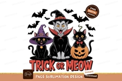 Halloween cats vampire pumpkin witch Product Image 1