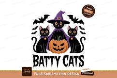Three black cats and jack o lantern halloween pumpkin Product Image 1