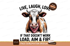 Brown white cow wearing red bandana image Product Image 1