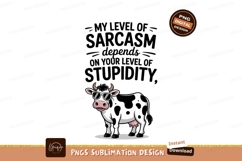 Cool cow wearing sunglasses black white Product Image 1