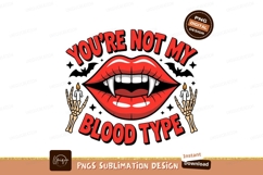 Red lips fangs skeleton hands image Product Image 1