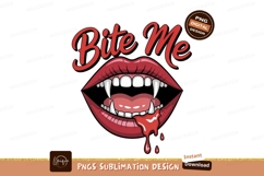 Red lips fangs dripping blood image Product Image 1