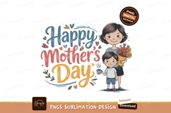 Mother son flowers coffee celebration image Product Image 1