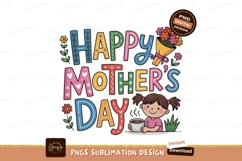 Happy Mothers Day girl holding coffee image Product Image 1