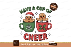 Gingerbread men in mugs with holiday text cookie christmas Product Image 1