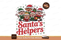 Festive elves holding gifts and candy canes christmas Product Image 1