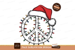Peace symbol festive holiday lights image Product Image 1