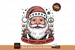 Santa Claus with mushrooms and peace symbol image Product Image 1