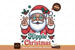 Hippie Santa peace sign glasses christmas Product Image 1