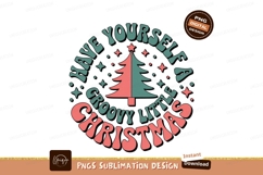 Groovy Christmas Tree Stars holiday retro Product Image 1