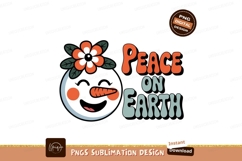 Snowman flower peace on earth holiday Product Image 1
