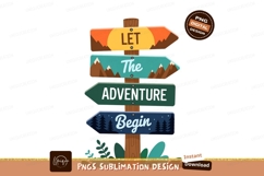 Directional signs with adventure message signpost travel Product Image 1