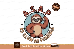 Sloth with text animal cartoon Product Image 1