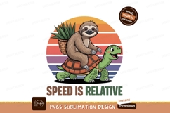 Sloth riding turtle sunset basket plant Product Image 1