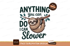 Sloth hanging on branch with text animal tree Product Image 1