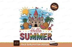 Castle beach vacation with tropical fruits image Product Image 1