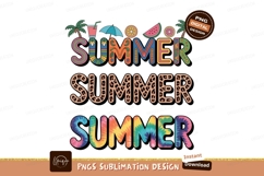 Colorful summer text with tropical elements palm trees Product Image 1