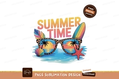 Sunglasses reflecting tropical sunset beach scene ocean Product Image 1