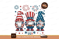 Patriotic Gnomes Holding Flags image Product Image 1