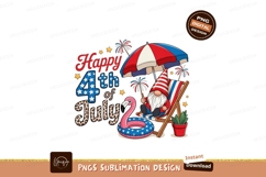 Gnome Relaxing Beach Fourth July Celebration holiday Product Image 1