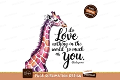 Giraffe pink purple pattern text orange white Product Image 1