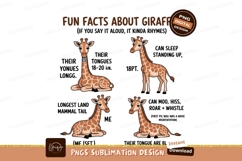 Giraffe facts cartoon illustration animal Product Image 1