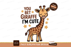 Cute giraffe with stars cartoon animal Product Image 1