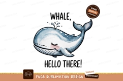 Cute whale with closed eyes and water spray cartoon Product Image 1