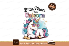 Unicorn wearing star glasses with colorful mane image Product Image 1