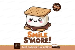 Cute s more character with text marshmallow chocolate Product Image 1