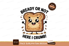 Happy toast character with arms and legs bread food Product Image 1