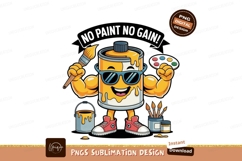Muscular paint can character with art supplies image Product Image 1