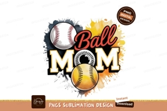 Baseball Mom Heart Graphic softball Product Image 1
